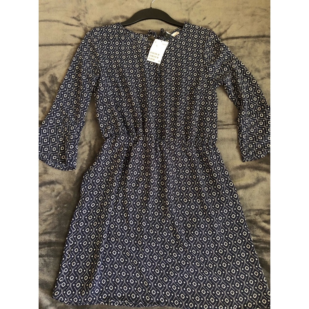 Divided by H&M navy blue and white dress